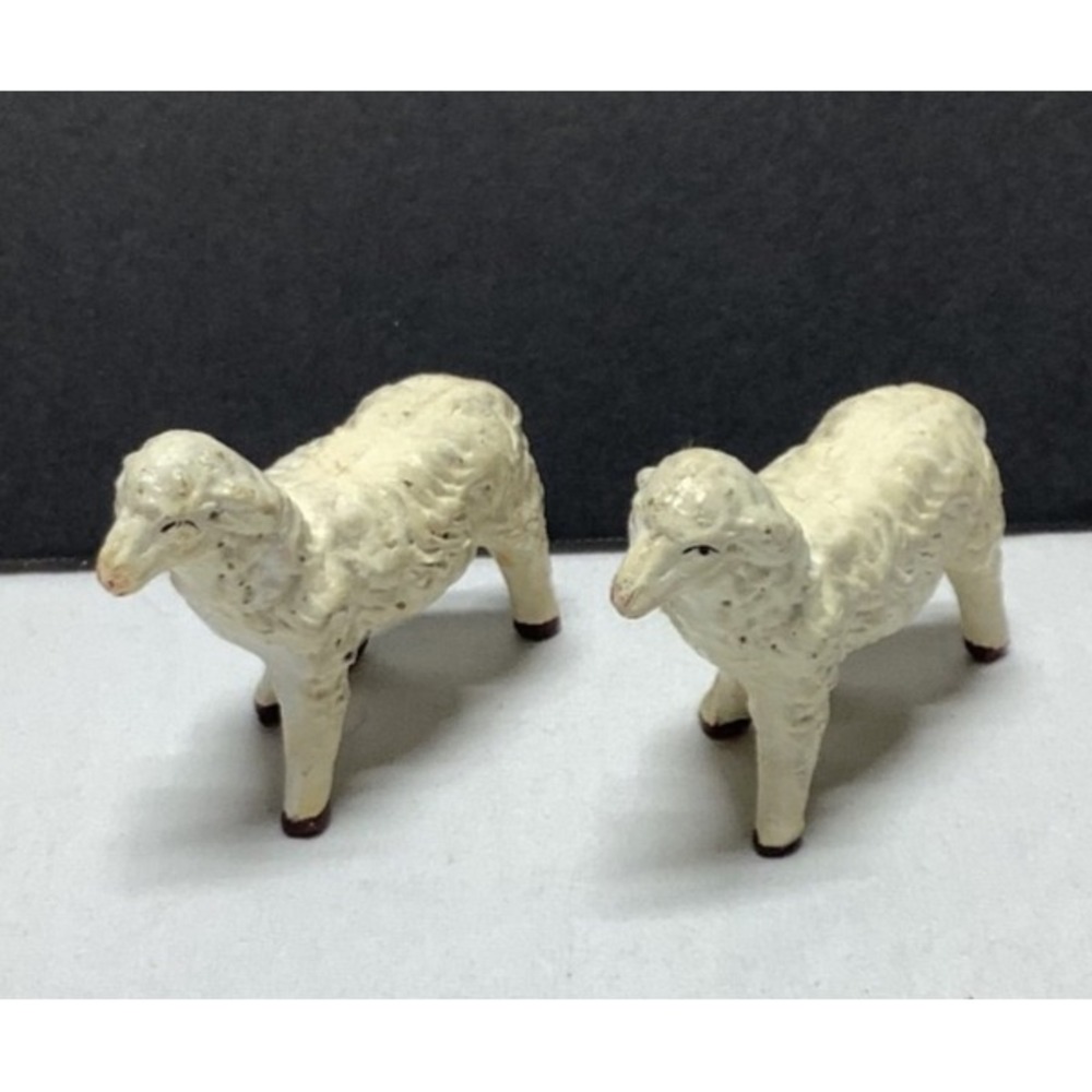 Vintage Collectible Nativity Sheep Figurines Made in Japan 2.5 inch